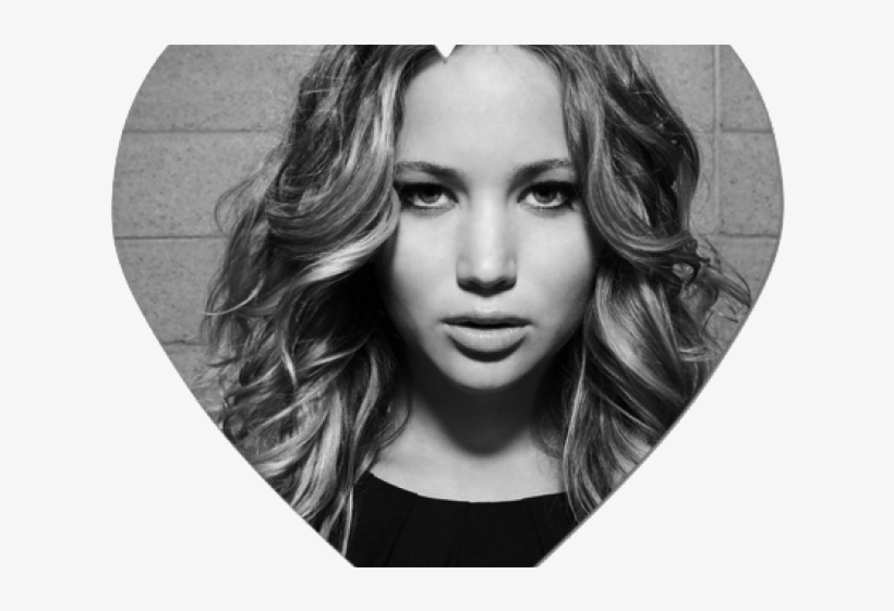 Jennifer Lawrence Hot Actress Bw 32x24 Print Poster, transparent png