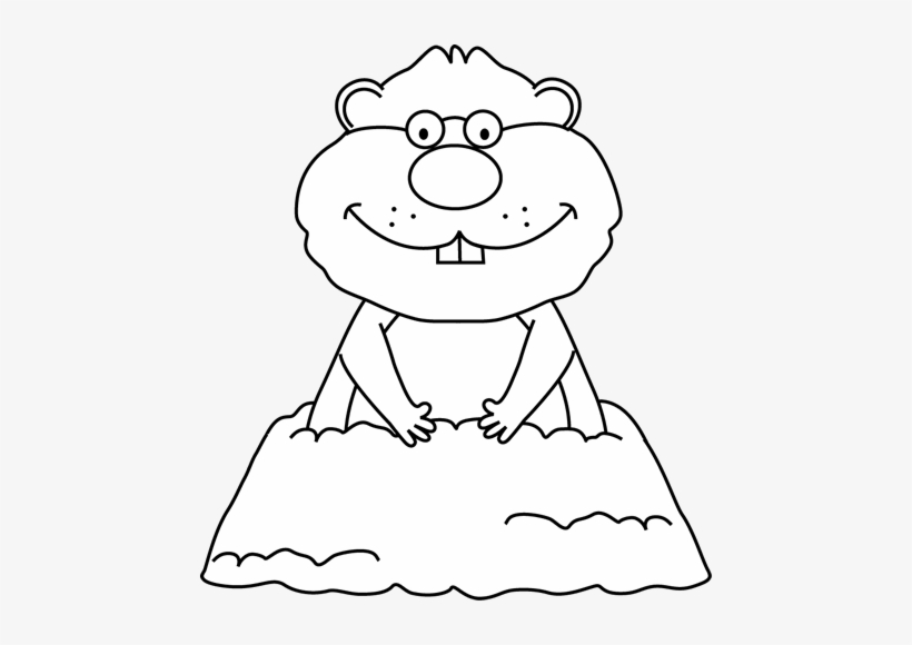Black And White Groundhog Wearing Glasses - Groundhog, transparent png