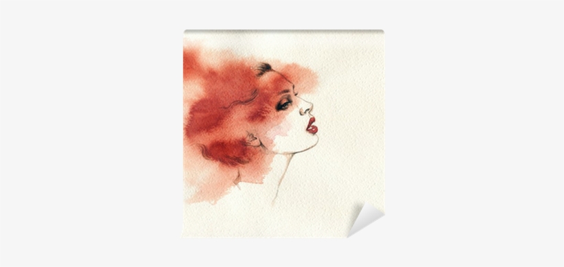 Beautiful Woman Face - Art Print: Ismagilova's Woman Face. Hand Painted Fashion, transparent png