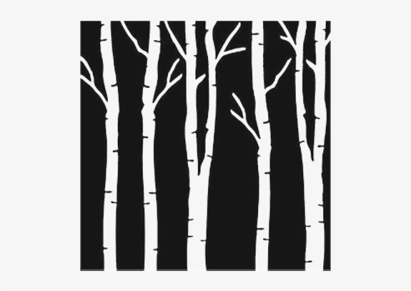 Birch Trees - Stencil, transparent png