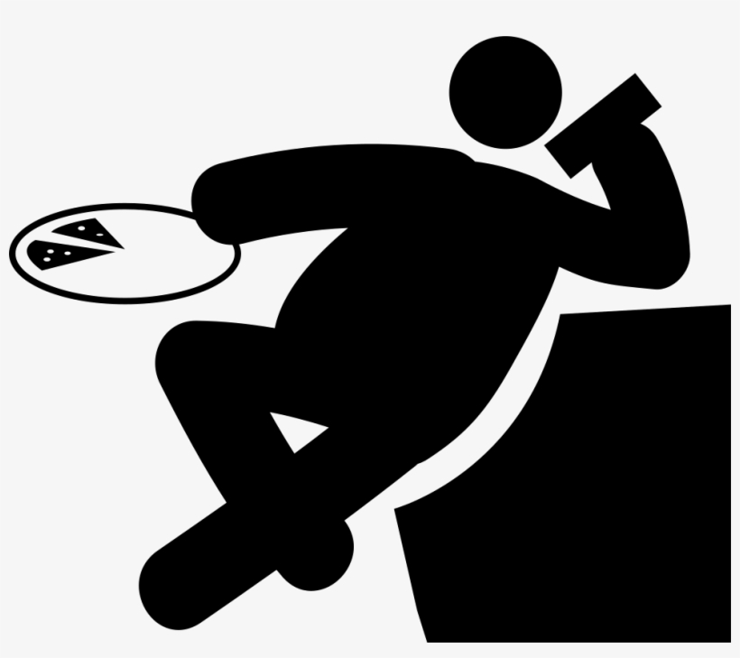 Fat Man With Pizza And Telephone Comments - Icono Hombre Gordo Png, transparent png