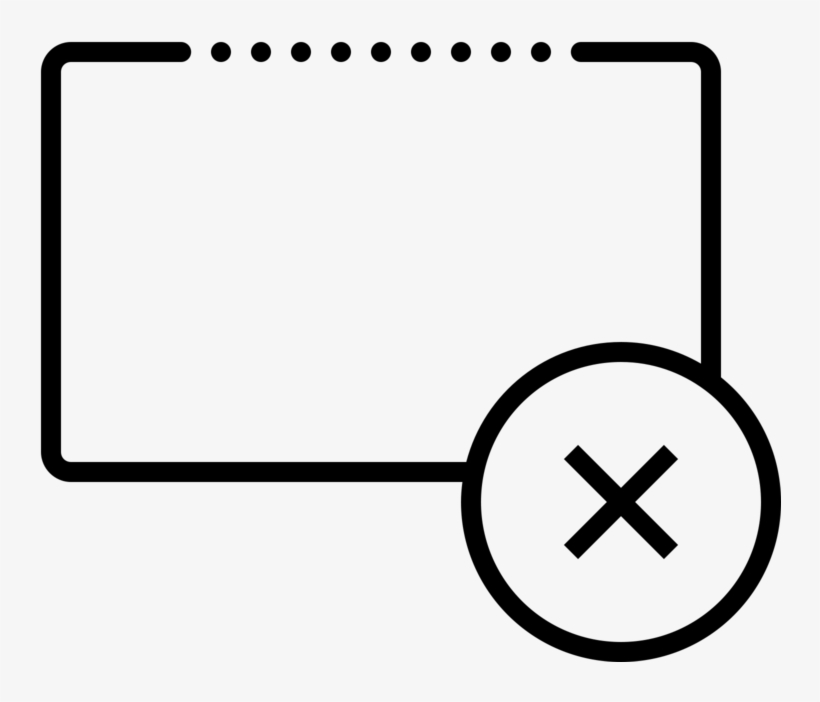 Delete Row Icon - Line Art, transparent png