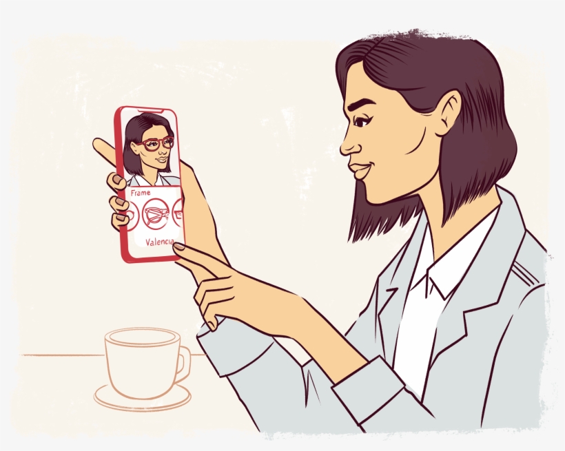 Preview Your Fit, Style A Frame, And Order Your Risk-free - Cartoon, transparent png