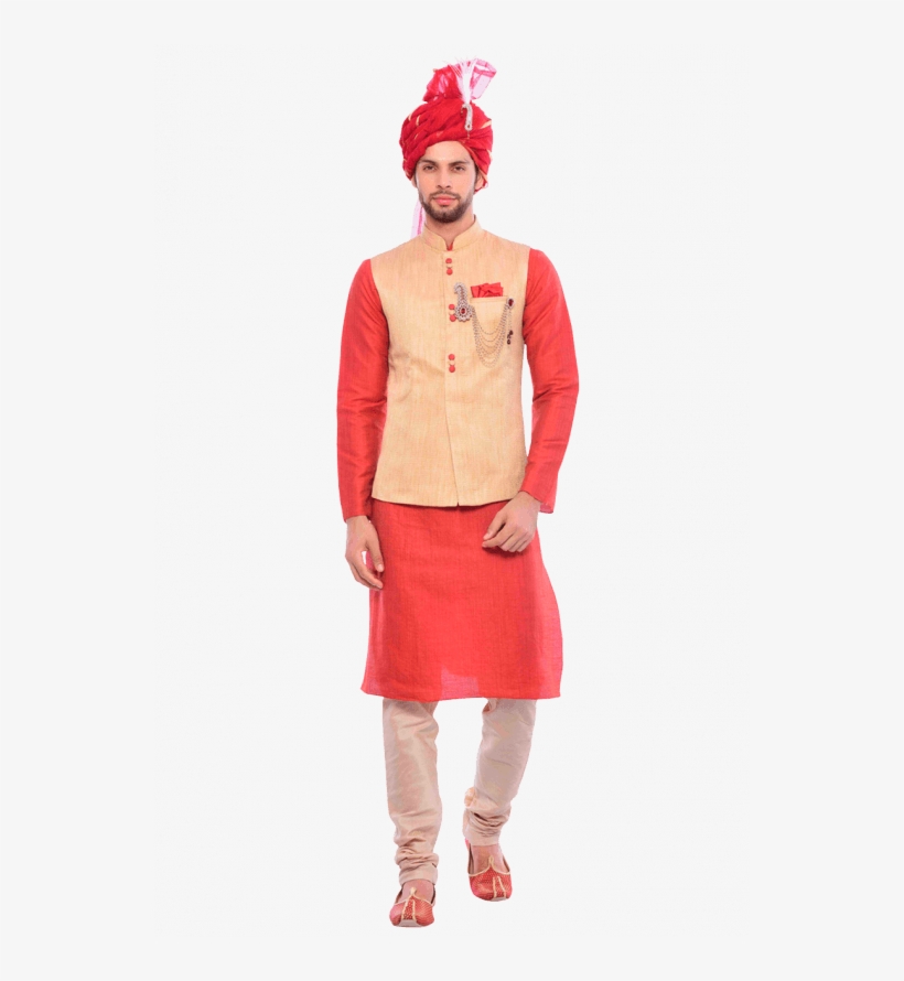 Ethnic Jacket With Kurta Set - Standing, transparent png