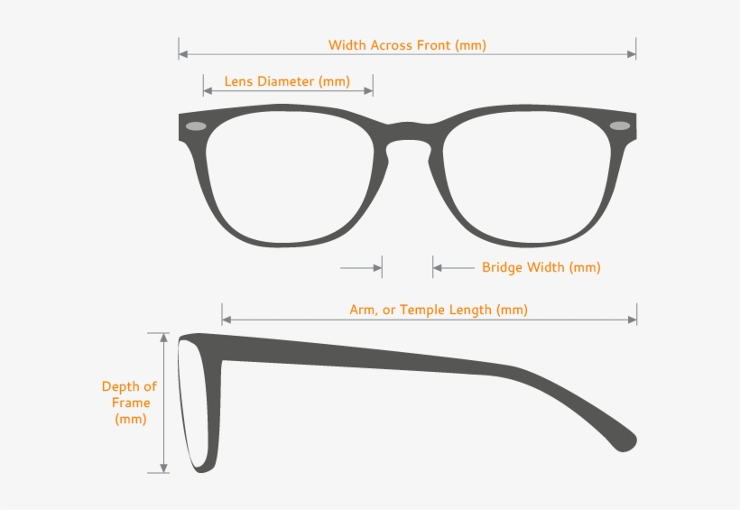 Measurements - Glasses Width 133 Mm, transparent png