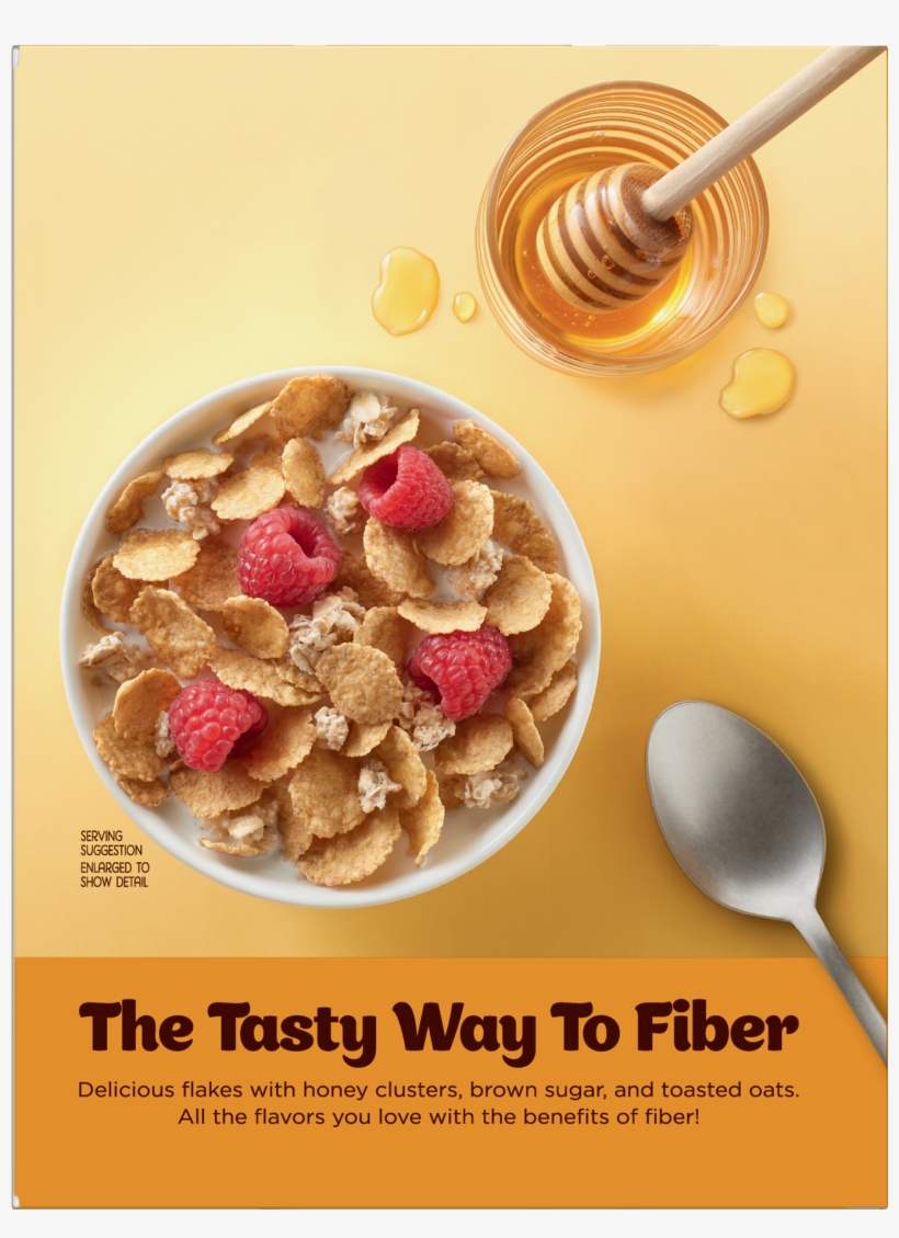 Fiber One Cereal, Honey Clusters, Whole Grain Cereal - Corn Flakes, transparent png