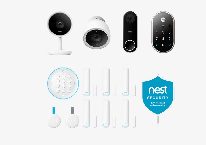 Nest Secure Alarm System With Iq Cameras And Front Nest Secure