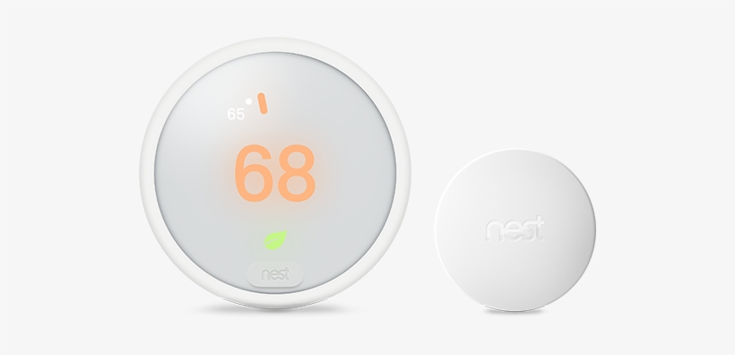 Nest Thermostat E With Temperature Sensor - Circle, transparent png