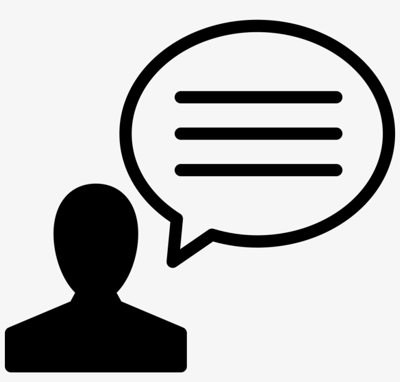 Speech Bubble With Person Inside A Circle Comments - Speech Bubble With Person, transparent png