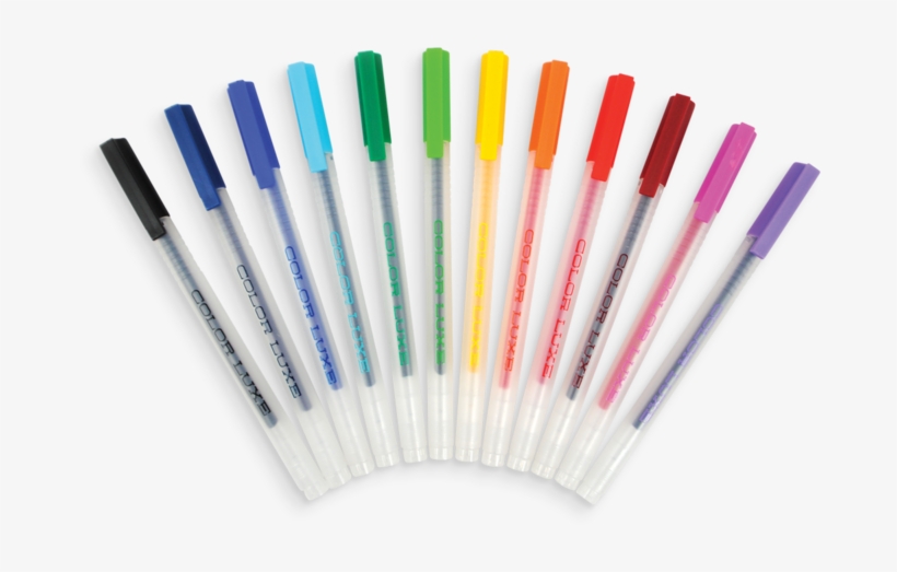 Color Luxe Fine Tip Gel Pens - Gel Pen, transparent png