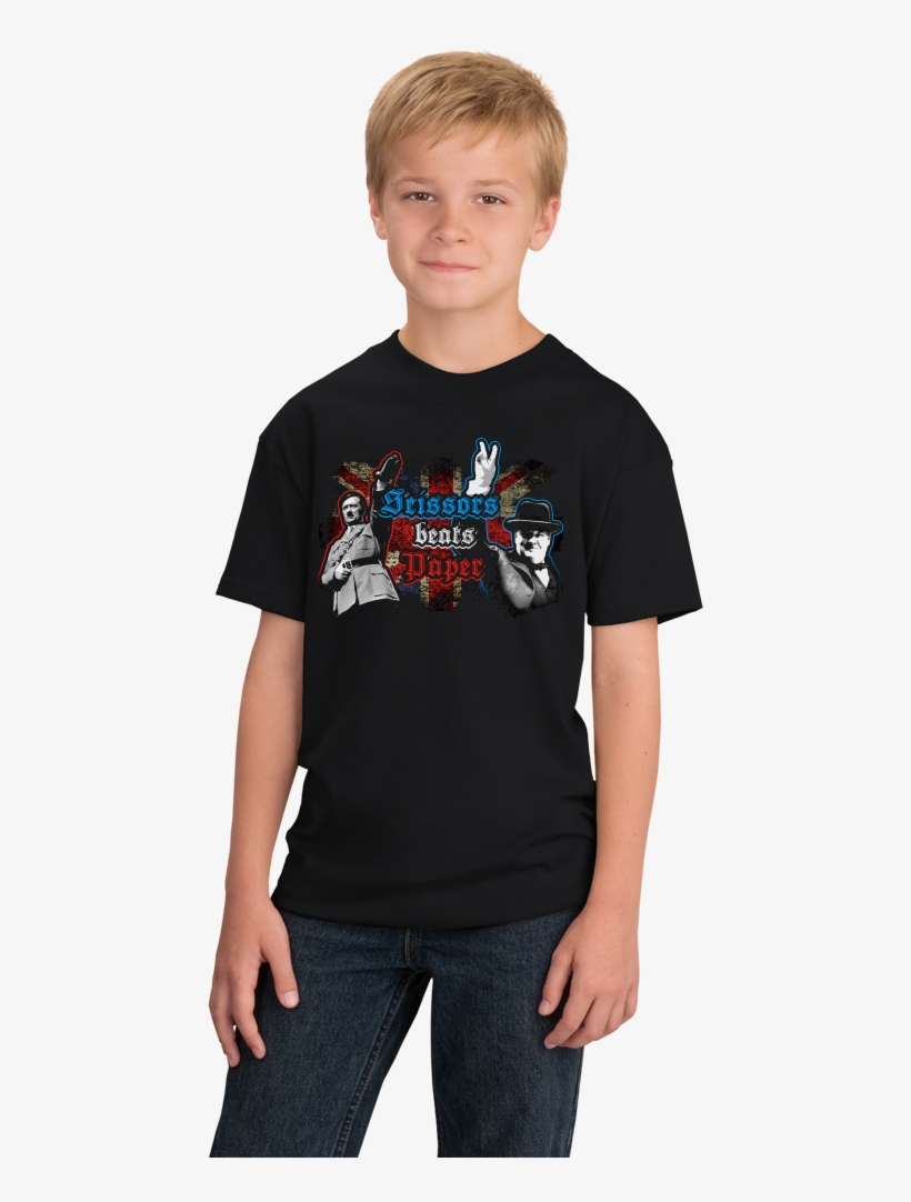 Youth Black Scissors Beats Paper - Children Shirts, transparent png