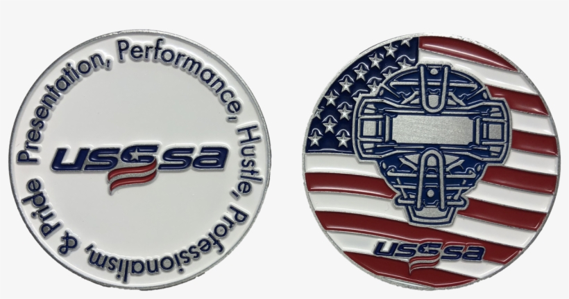 Coin-1 Usssa Silver Umpire Coin Front And Back - Emblem, transparent png