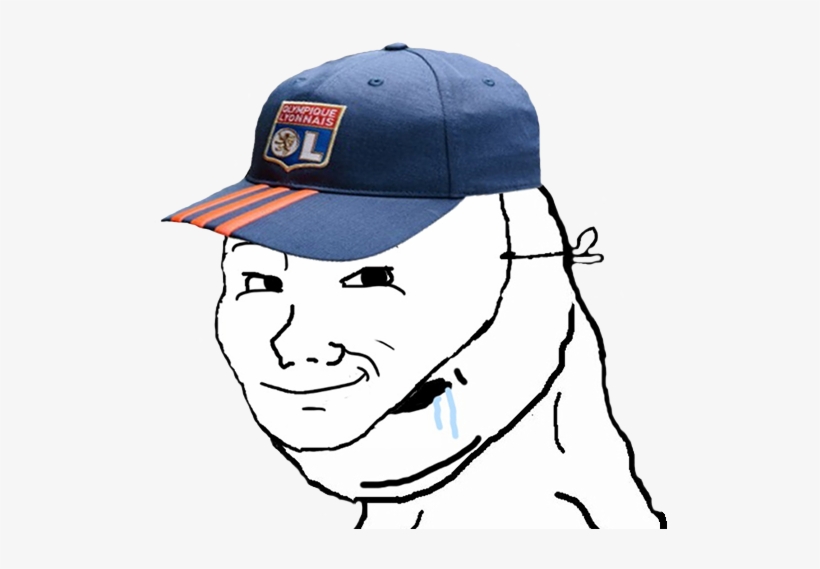 Sticker Wojak Brainlet Lyonnais Attarde Ouin Ouin Fc - Ouin Ouin Fc, transparent png