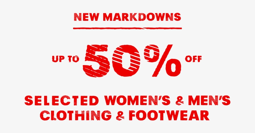 New Markdowns Up To 50% Off Selected Women's & Men's - Nyc, transparent png