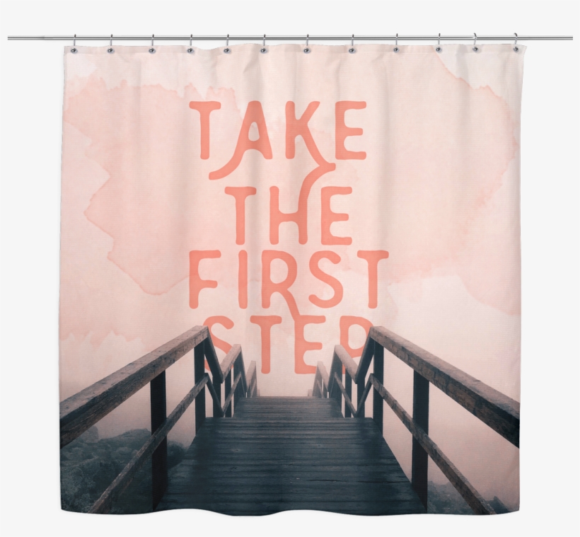 Take The First Step Shower Curtain - Window Blind, transparent png