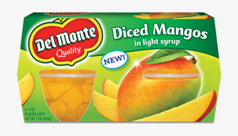 Del Monte Diced Mangos - Del Monte Fruit Cups, transparent png