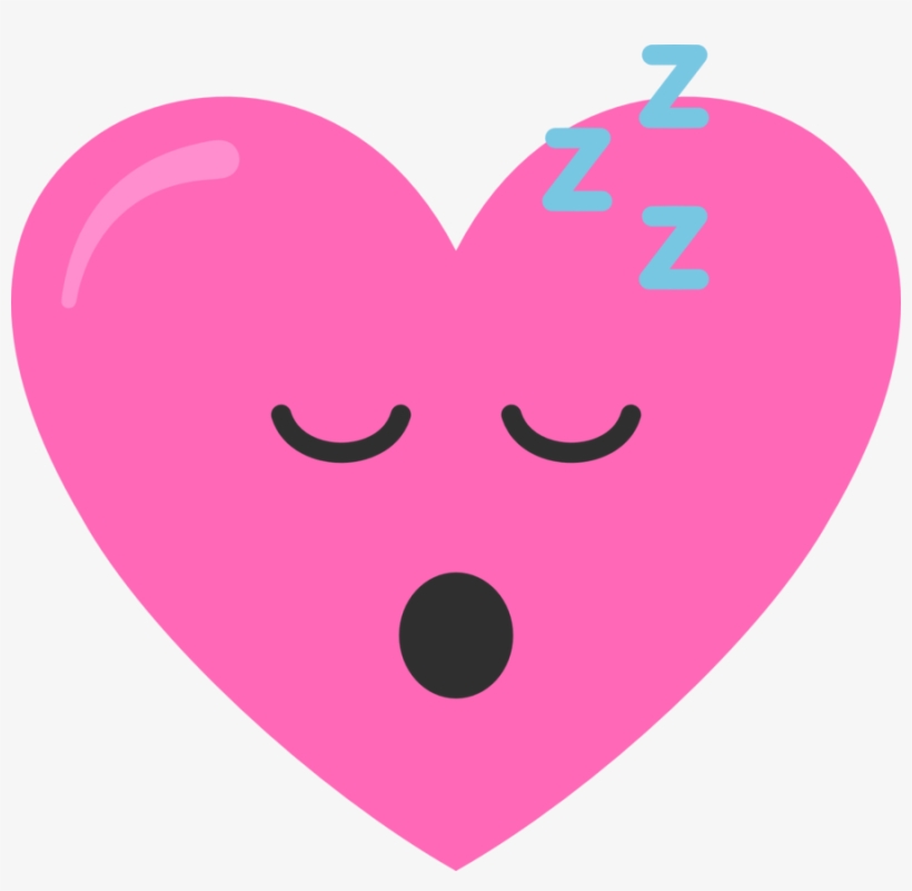 Sleepy Pink Heart - Heart, transparent png
