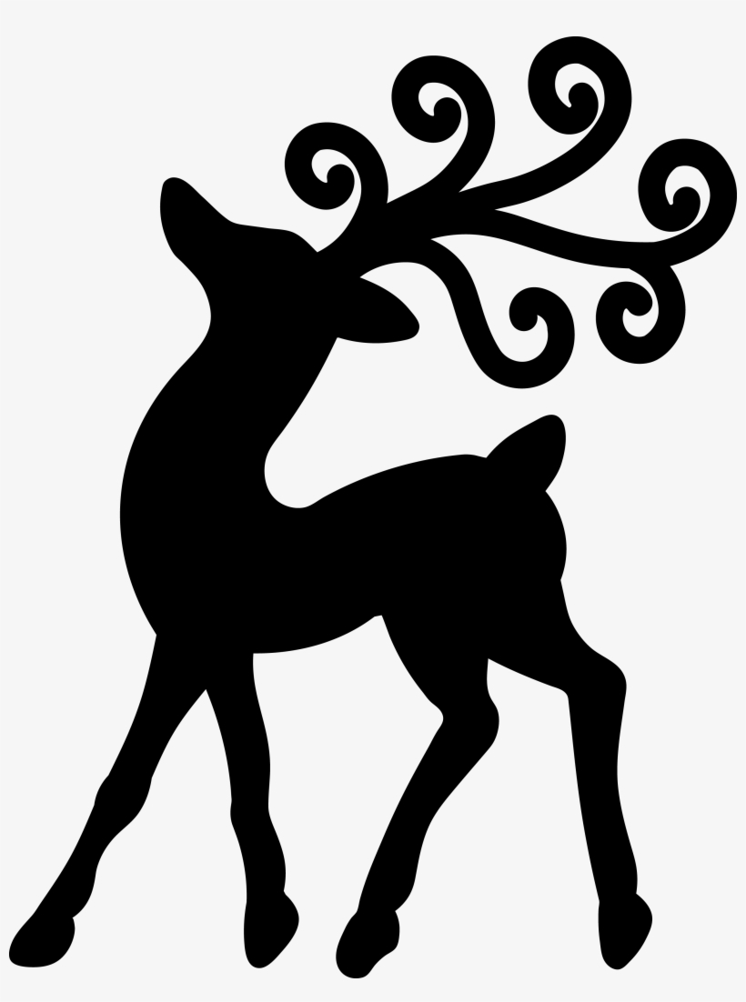 Reindeer Silhouette Ba583pu - Roe Deer, transparent png
