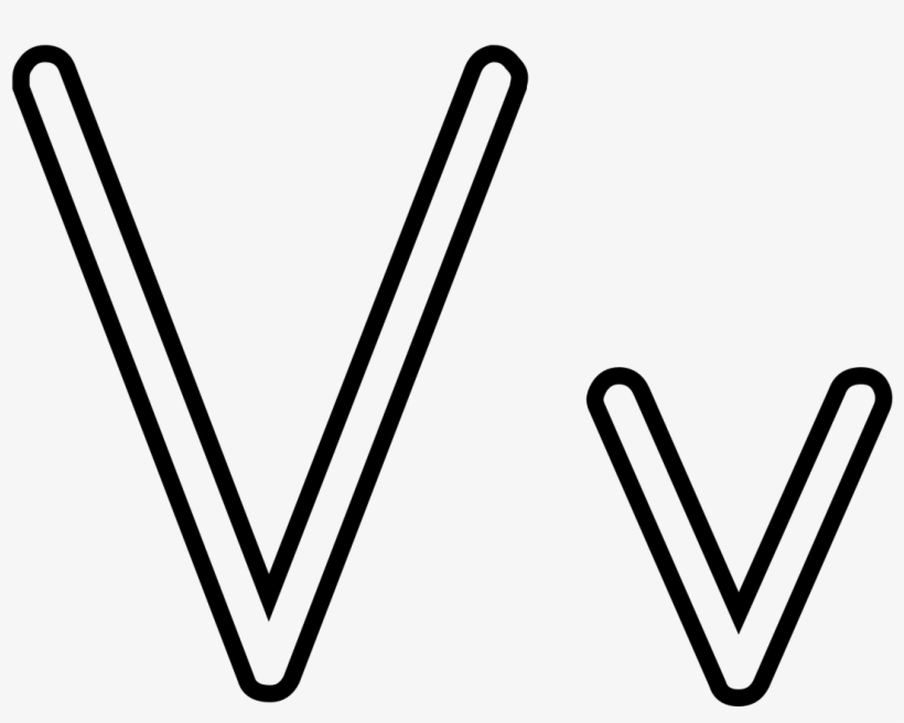 This Free Icons Png Design Of V For Violin For Coloring, transparent png