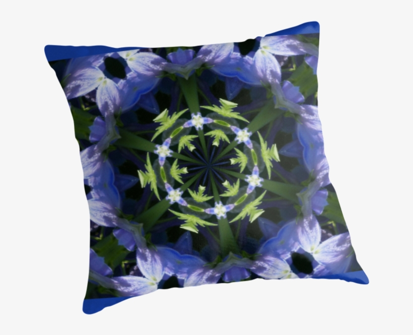 Beautiful Purple Flowers Mandala Throw Pillows Png - Cushion, transparent png