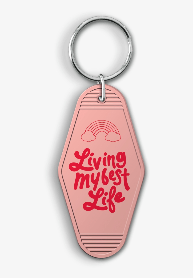 Living My Best Life Keychain - Keychain, transparent png