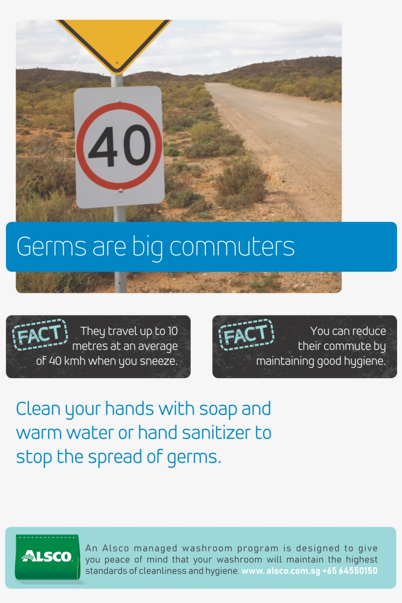 Alsco Hygiene Poster With A Road Sign - Driving School, transparent png