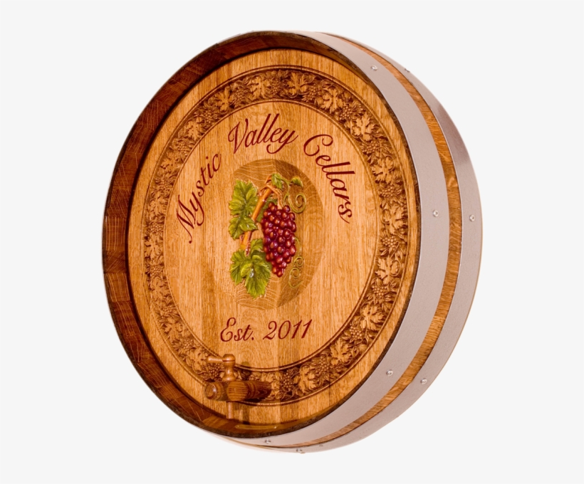 N2 Mysticvalley Cellars Barrel Head Carving - Seedless Fruit, transparent png
