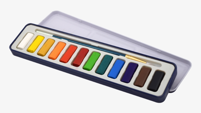 Estuche Metálico De Acuarela - Acuarela En Pastilla Png, transparent png