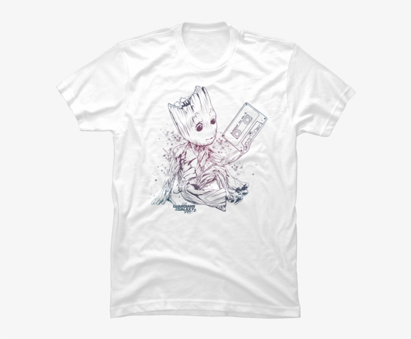 Groot Mixtape Outline - Groot Mixtape T Shirt, transparent png