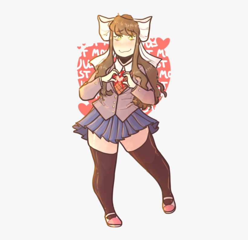 Ddlc Self Insert Monika Cosplay My Art - Cartoon, transparent png