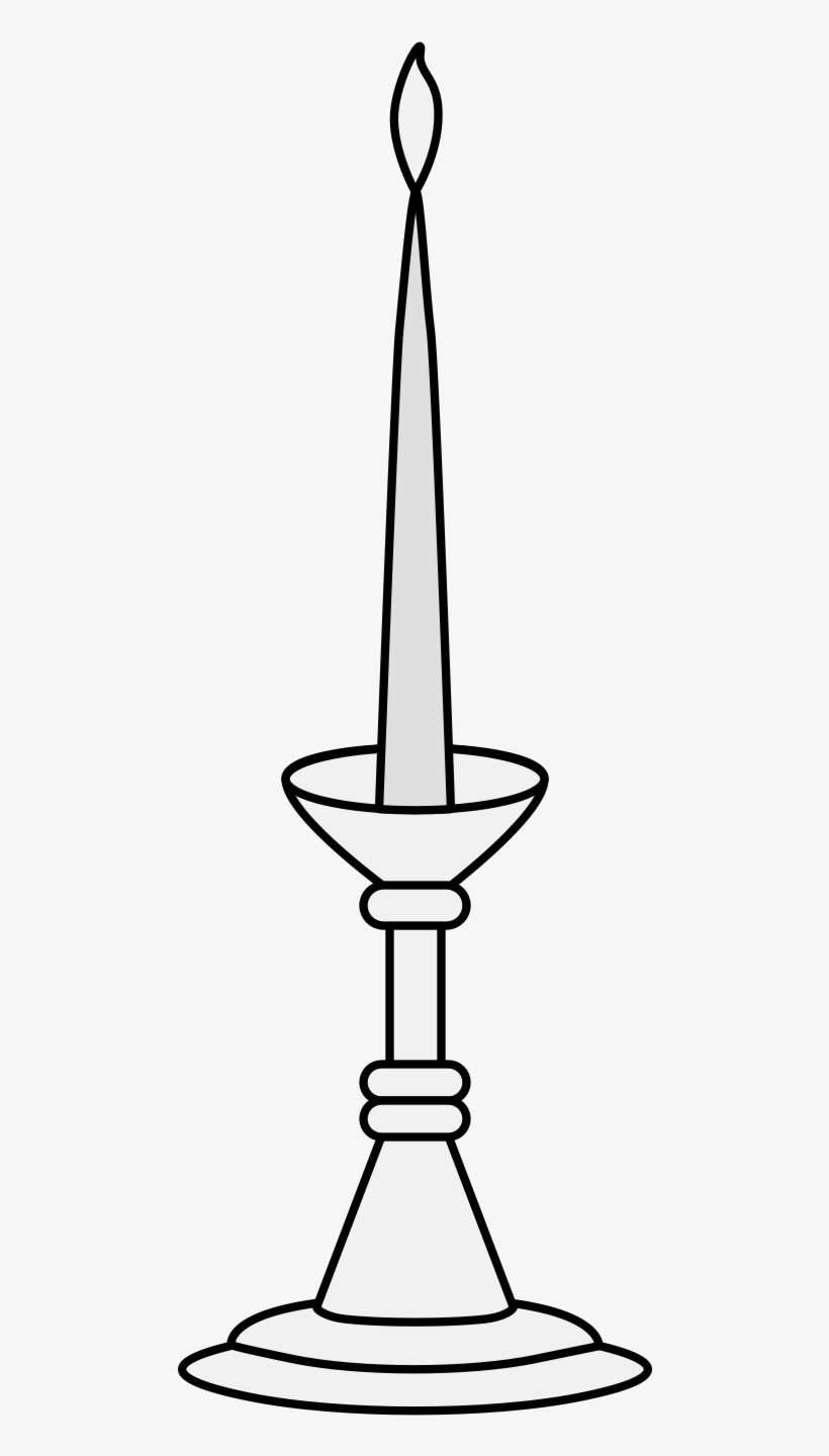 Candle Enflamed On A Candlestick, transparent png