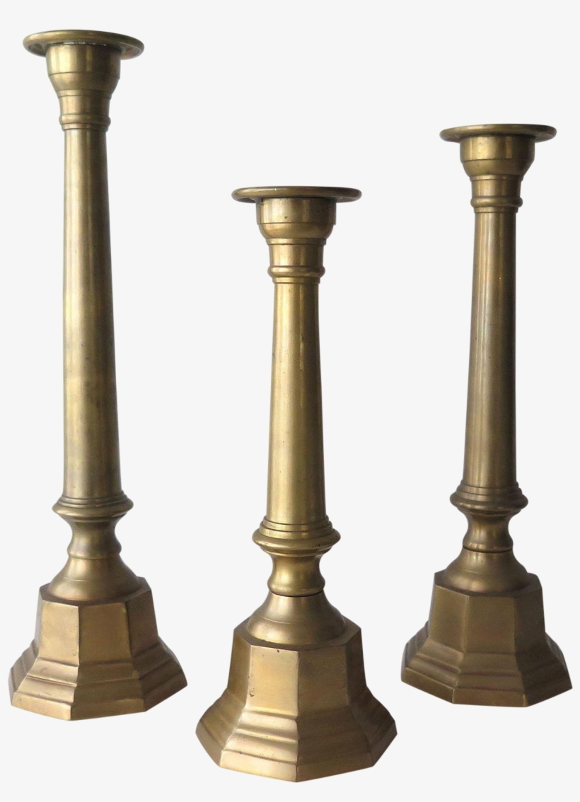 Full Size Of Candle Holder Set Of 3 Clear Glass Pillar - Column, transparent png