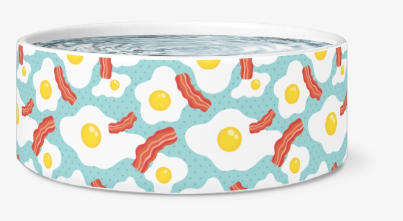 Load Image Into Gallery Viewer, Large Dog Bowl, Bacon - Circle, transparent png