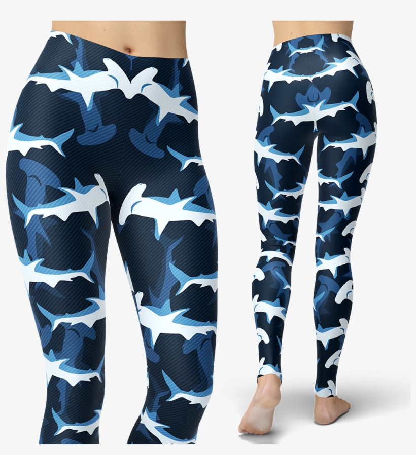 Blue Hammerhead Shark Leggings - Pajamas, transparent png