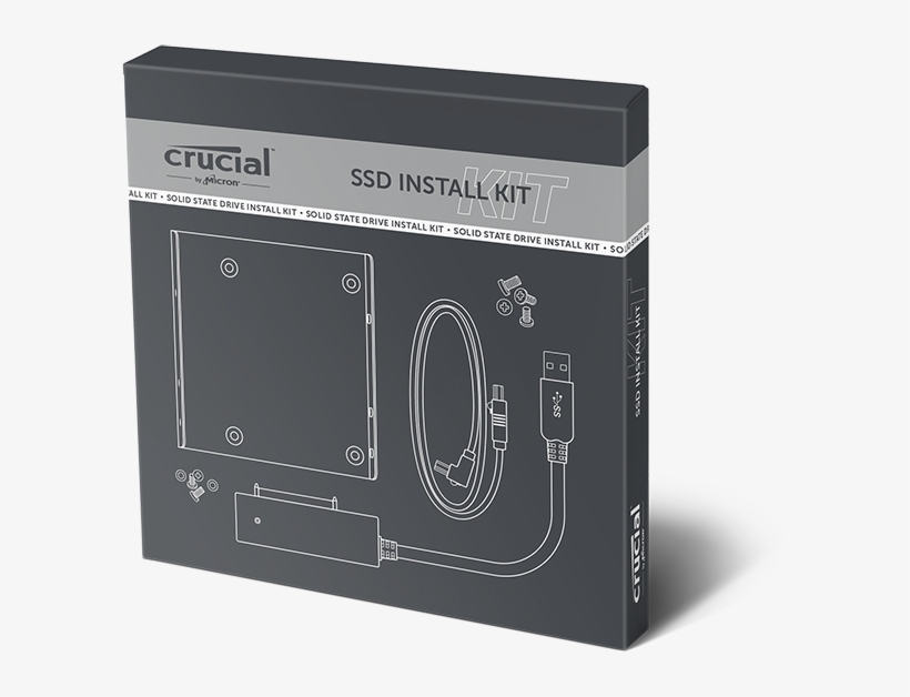 Image For Crucial Easy Desktop Install Kit For Ssd - Kit Crucial Ssd, transparent png