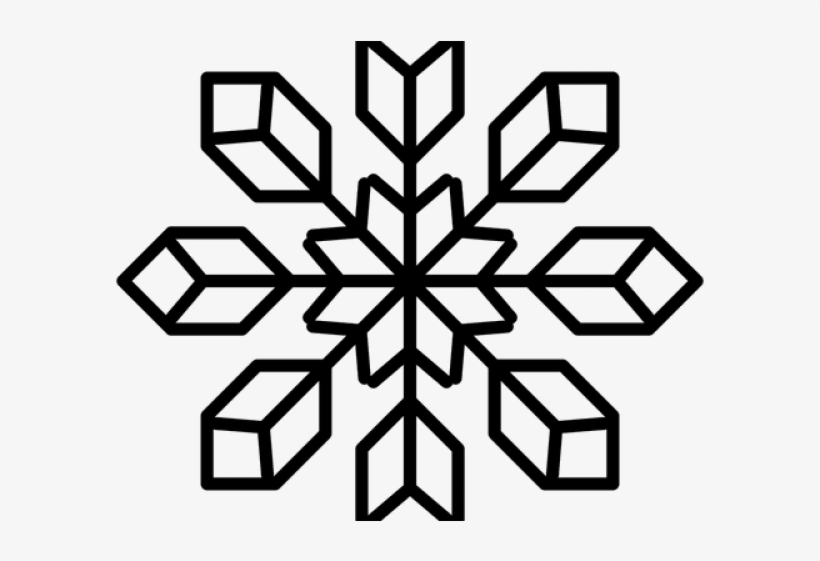 Drawn Snowflake Transparent Background - Graphic Snowflake, transparent png
