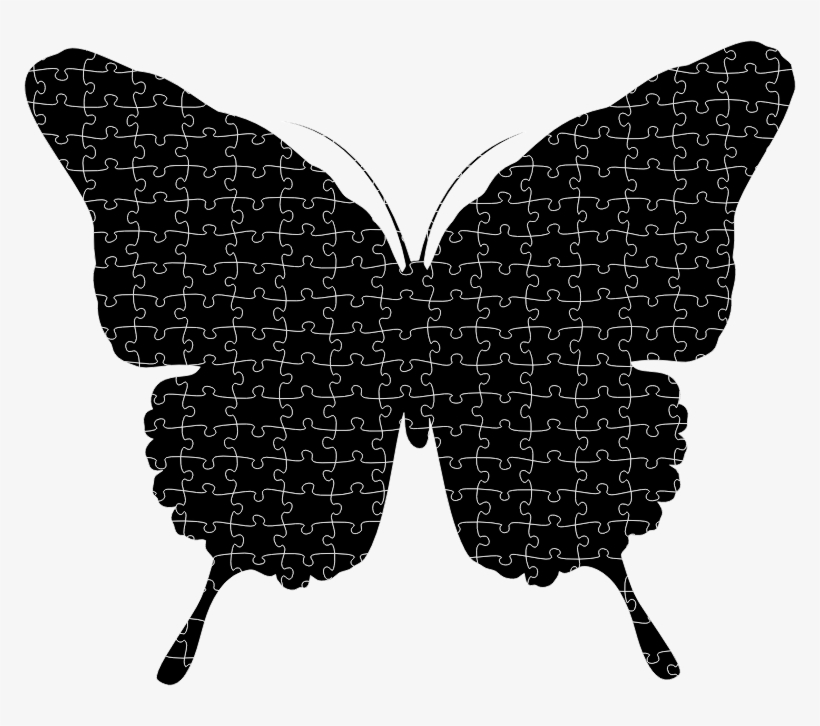 Butterfly Jigsaw Puzzle - Short-tailed Blue, transparent png