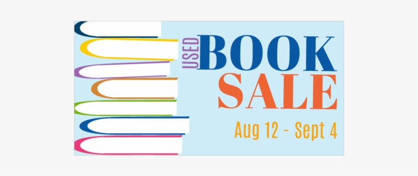 Used Book Sale Vinyl Banner With Stack Of Books - Graphics, transparent png