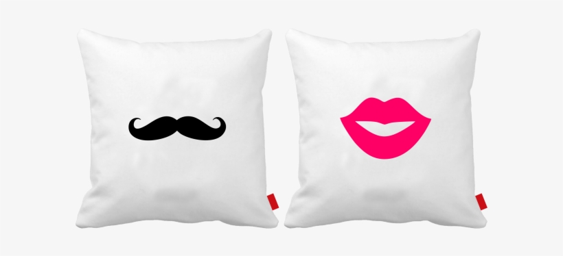 Mustach And Lips Pillow Cover - Pillow, transparent png