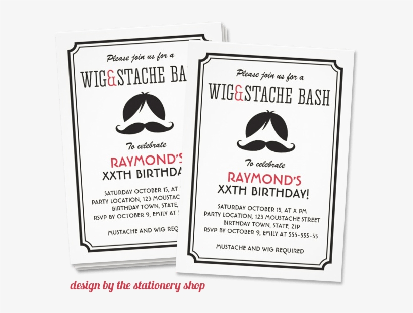 Mustache Bash Invitation - Code Academy, transparent png