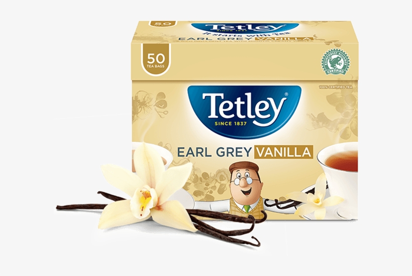 Tetley Earl Grey Tea Vanilla - Decaf Tetley Green Tea, transparent png