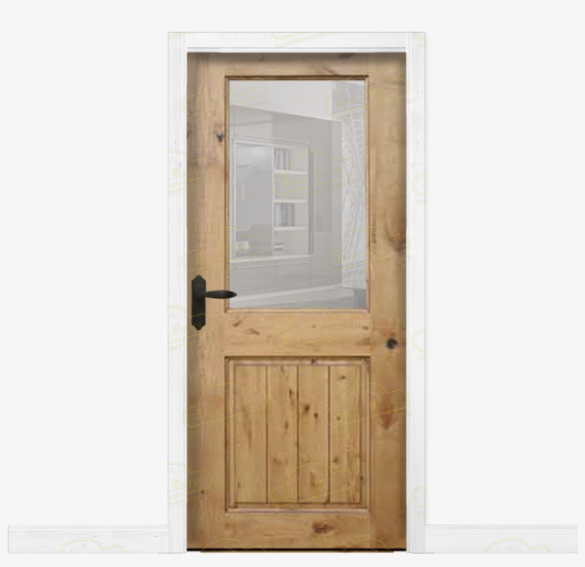 Puerta Interior Rústica En Madera Maciza De Pino Modelo - Screen Door, transparent png