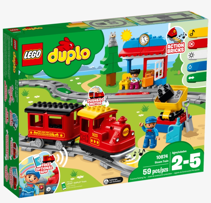 Steam Train - Lego Duplo Train, transparent png