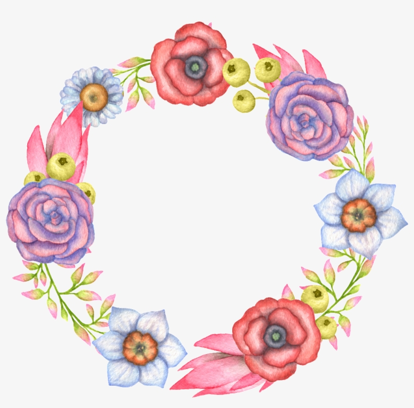 Hand Painted Colorful Flowers Wild Berries Flowers - Floribunda, transparent png