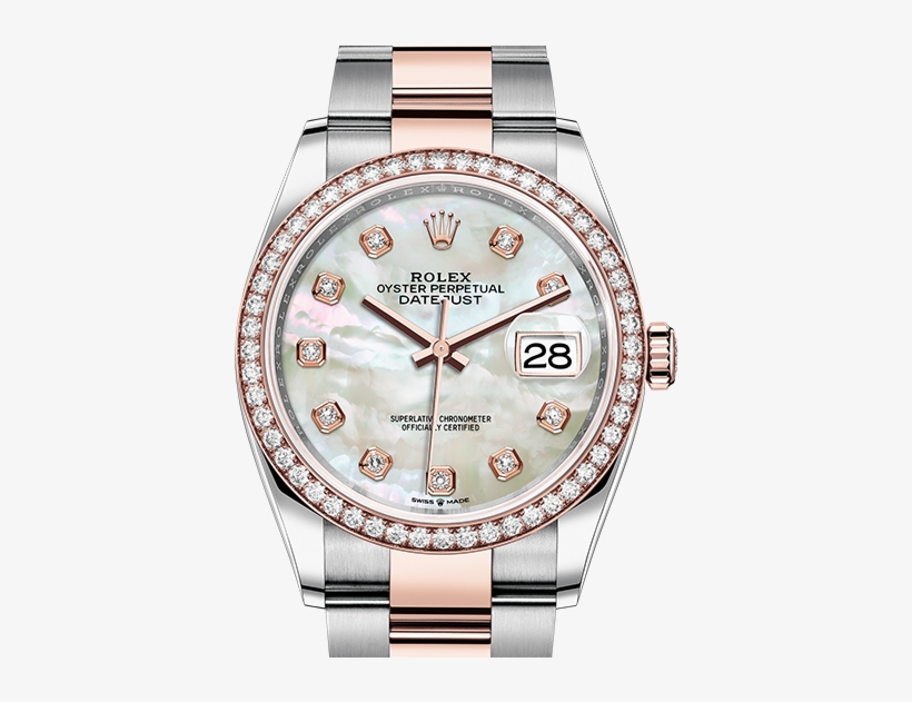 Fake Rolex Men's Watch - Rolex Datejust 36 Everose Gold, transparent png