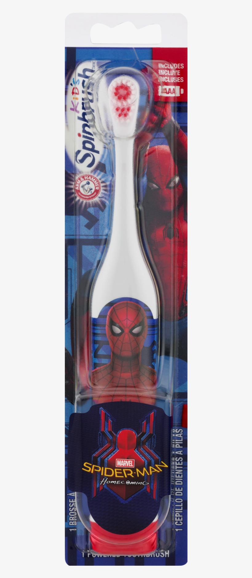 Arm & Hammer Kid's Spinbrush Marvel Spiderman Homecoming, - Arm & Hammer, transparent png