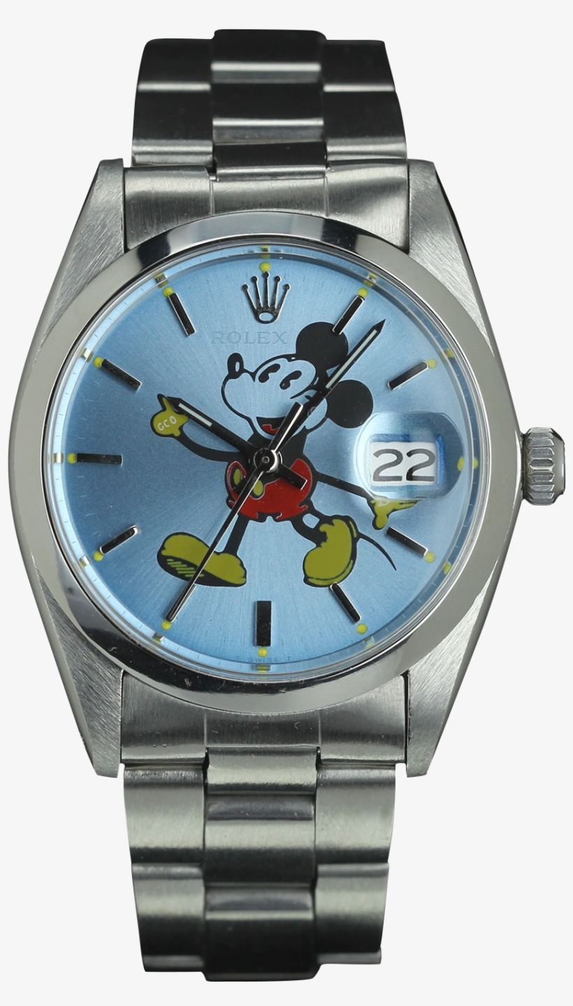 Rolex Oysterdate 6694 Mickey Blue Dial - Analog Watch, transparent png