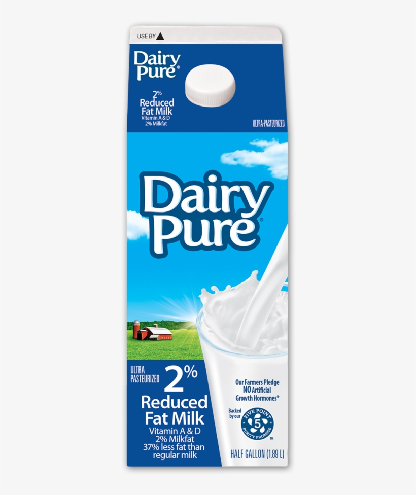 Dairypure 2% Reduced Fat Milk - Dairy Pure 2% Milk, transparent png