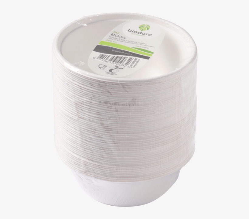 Biodore® Bowl, Bagasse, Round, 200ml, ∅115mm, White - Wire, transparent png