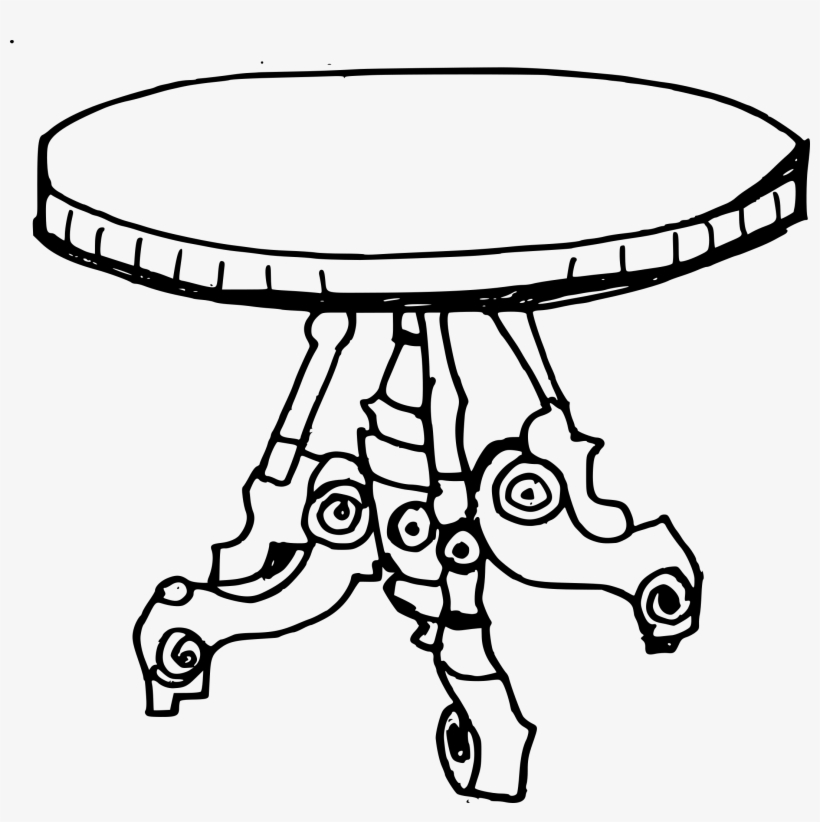 Free Download - Antique Table Drawing, transparent png